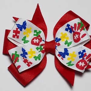 3.5&quot; Autism Awareness Hair Bow