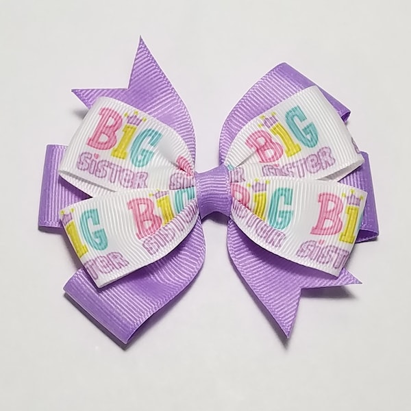 3.5" Big Sister Hair Bow *You Choose Solid Bow Color*