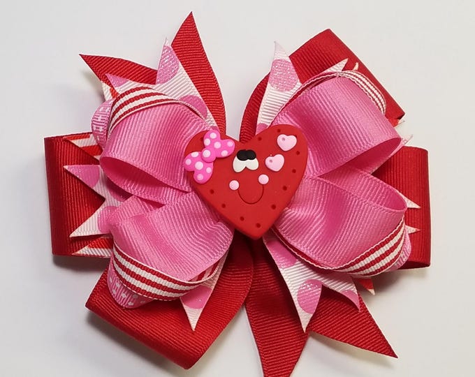 5" Heart OTT Hair Bow *CLEARANCE*