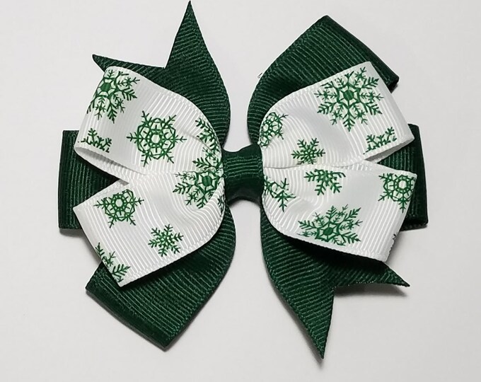 3.5" Snowflake Hair Bow *CLEARANCE*