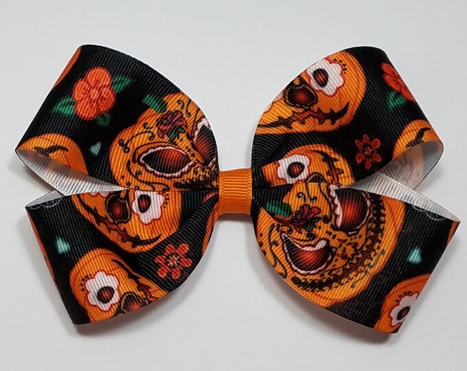 5" Jack-O-Lantern Hair Bow *CLEARANCE*