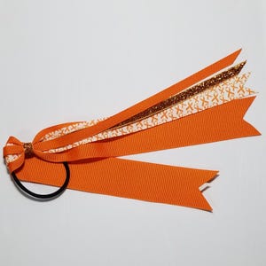 Orange Awareness Ribbon Ponytail Streamer *You Choose Length*