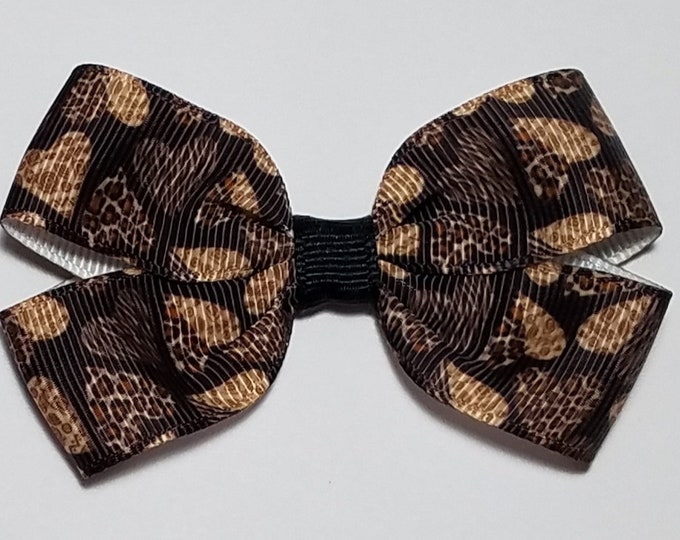 3" Animal Print Heart Hair Bow *CLEARANCE*