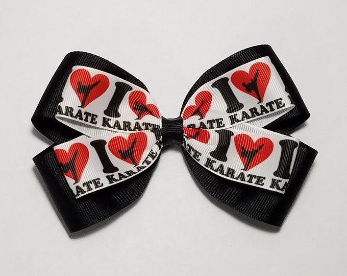 5 Inch Karate Hair Bow *You Choose Solid Bow Color*