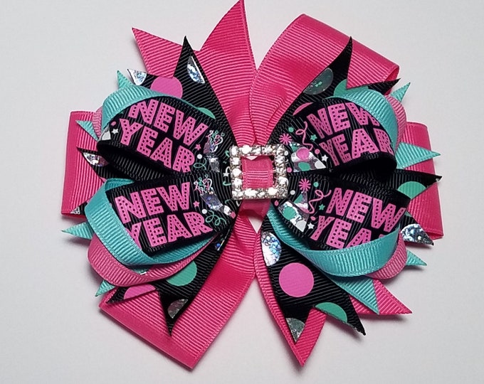 5" New Year's OTT Hair Bow *CLEARANCE*