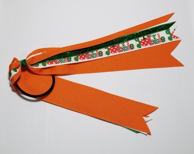 Gobble Ponytail Streamer *You Choose Solid Color- Glitter Color & Length*