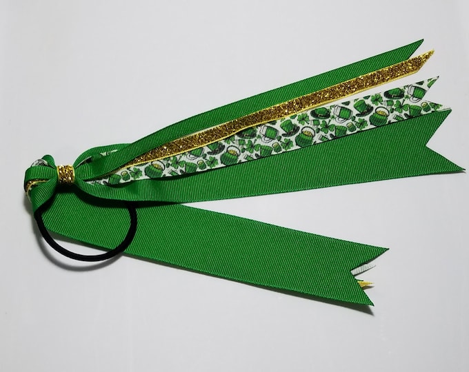 Leprechaun Ponytail Streamer *You Choose Solid Color- Glitter Color & Length*
