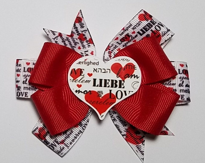 3.5" Love Hair Bow *CLEARANCE*