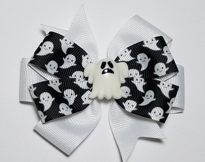 3.5" Ghost Hair Bow *You Choose Solid Bow Color*