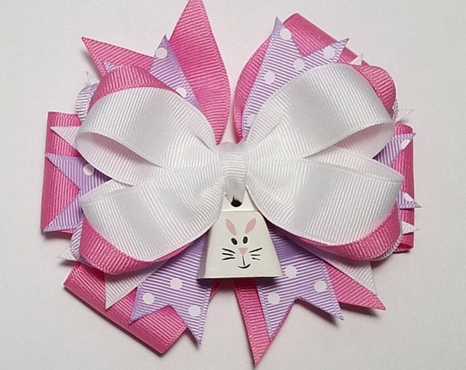 5" Bunny Rabbit Bell Hair Bow