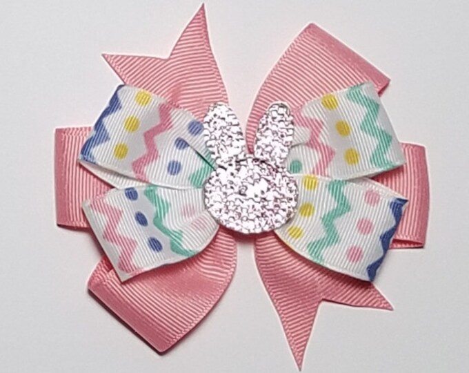 3.5" Bunny Hair Bow *You Choose Solid Bow Color*