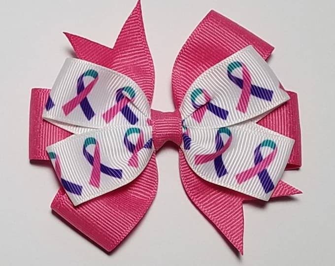 3.5" Thyroid Awareness Hair Bow