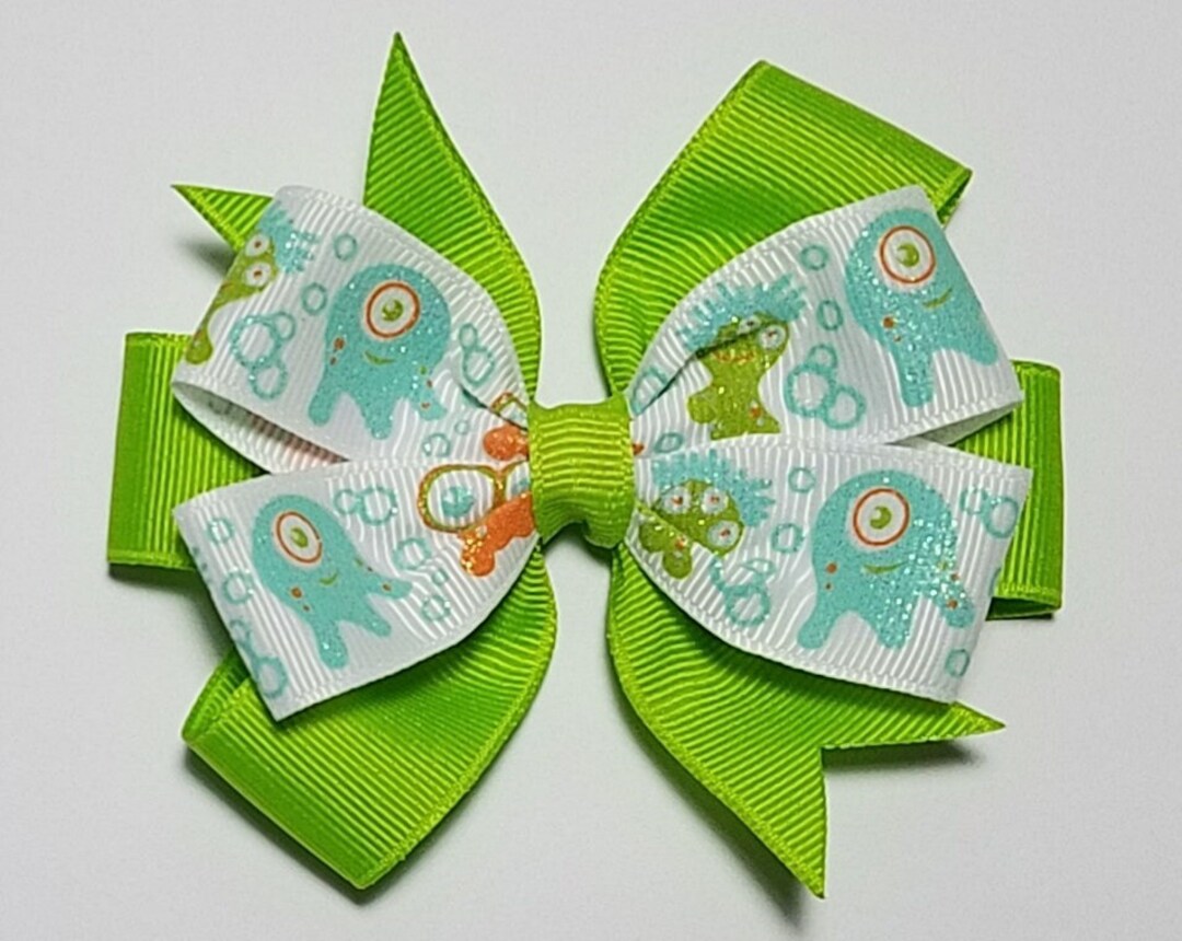 3.5 Alien Hair Bow you Choose Solid Bow Color - Etsy