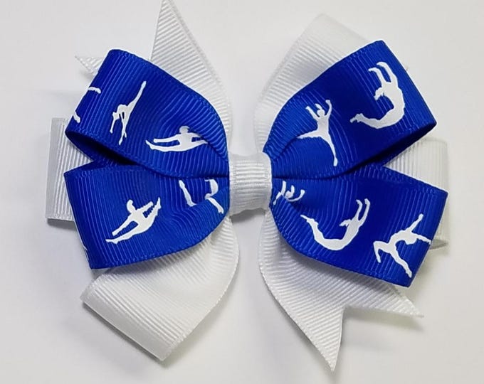 3.5" Gymnastics Hair Bow *You Choose Solid Bow Color*
