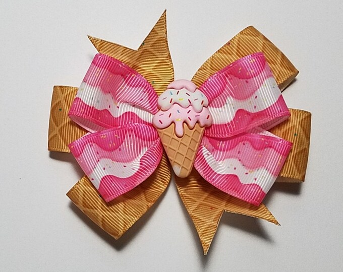 3.5" Ice Cream Sprinkles Hair Bow