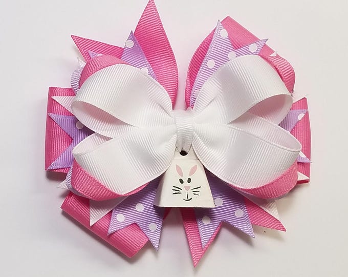 5" Bunny Rabbit Bell Hair Bow