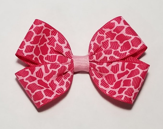 3" Pink Giraffe Hair Bow