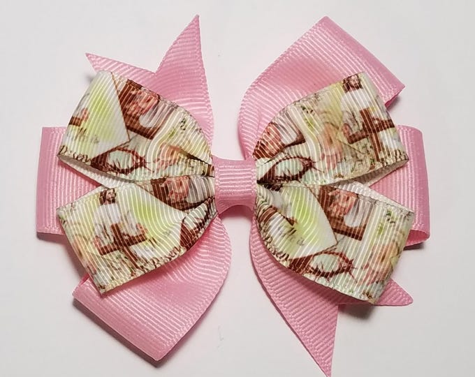 3.5" Jesus Hair Bow *You Choose Solid Bow Color*