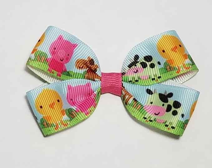 3" Farm Animals Hair Bow