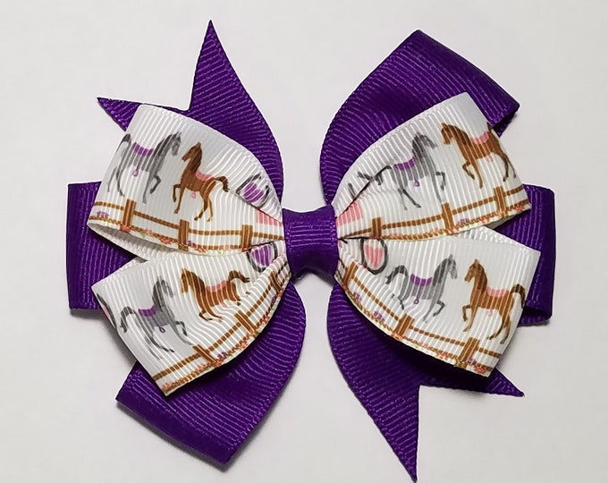 3.5" Horse Hair Bow *You Choose Solid Bow Color*