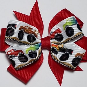 3.5&quot; Monster Truck Hair Bow *You Choose Solid Bow Color*