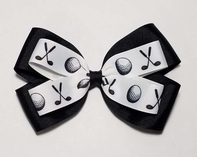 5" Golf Hair Bow *You Choose Solid Bow Color*