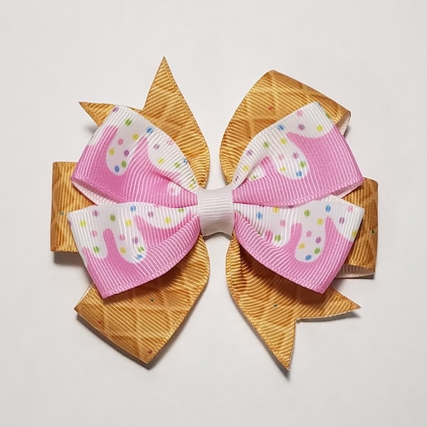 3.5" Ice Cream Sprinkles Hair Bow