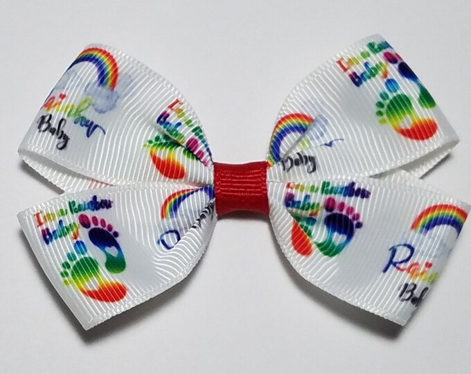 3" Rainbow Baby Hair Bow