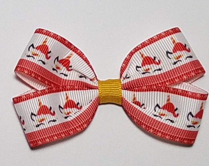 3" Christmas Unicorn Hair Bow