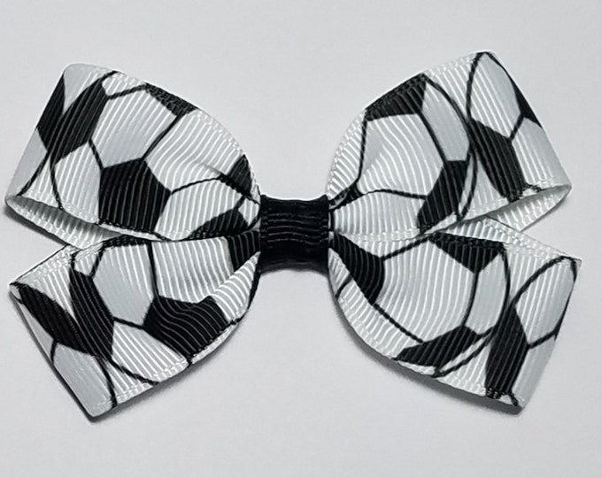 3" Soccer Hair Bow