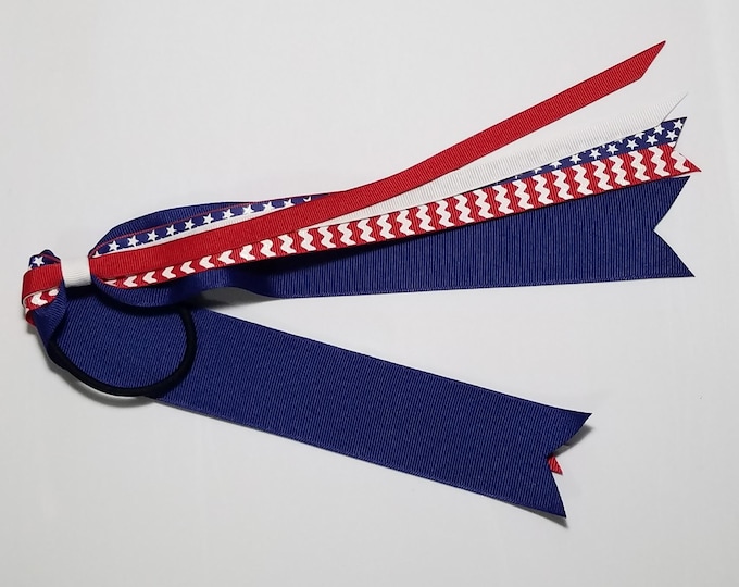 American Flag Ponytail Streamer *You Choose Length*