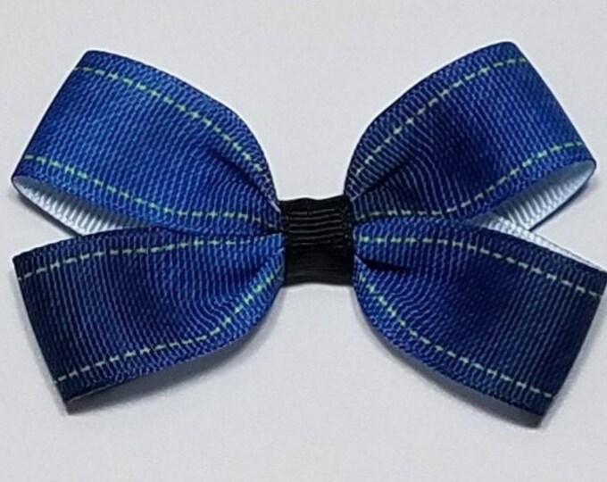 3" Denim Blue Jean Hair Bow *CLEARANCE*