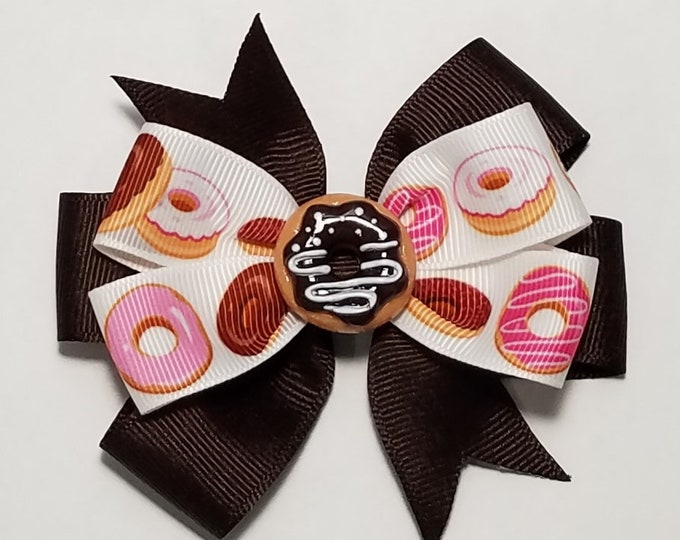 3.5" Donut Hair Bow *You Choose Solid Bow Color*