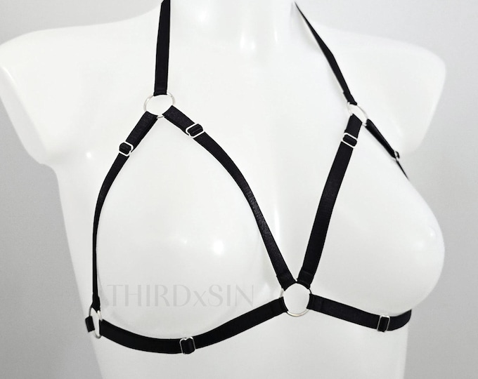 KARMA | Harness for Women, Adjustable Cupless Bra with Magnetic Clasps, Accessory for Lingerie Festival Rave