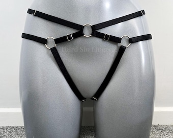 KISMET Harness Briefs | Adjustable Strappy Lingerie Bottom | Festival & Boudoir Wear