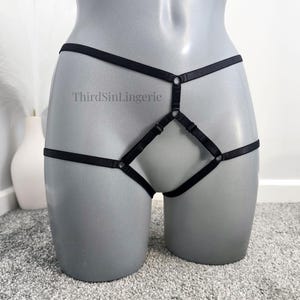 DITA  Adjustable Harness Bottom, Satin Thigh Harness, Strappy Lingerie for Women