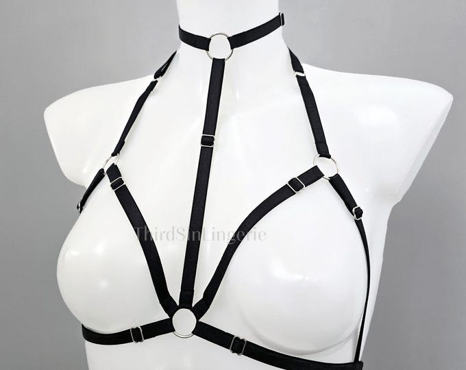 LIBRA | Harness for Women, Adjustable Cupless Bra with Magnetic Clasps, Accessory for Lingerie Festival Rave