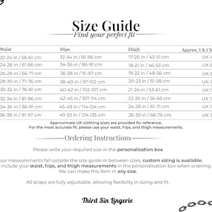 LILITH Crotchless Panties, Satin Lingerie Harness, Plus Size Inclusive afbeelding 5