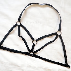 Kismet Harness Elastic Cage Bra, Women's Lingerie Fashion Accessory, Size Inclusive image 3