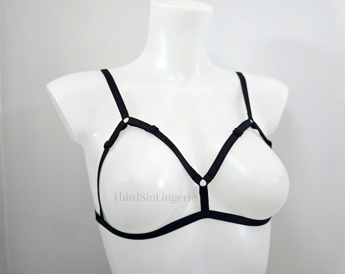 DITA | Harness for Women, Adjustable Cupless Bra, See Through Lingerie, Plus Size Inclusive