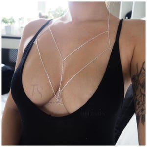 LILITH | Ketten-BH, Körperschmuck für Frauen, Accessoire in Silber, Gold & Roségold (EISEN-LEGIERUNG)