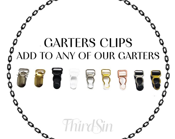 Adjustable Straps and Suspender Clips for Garters - Add a Pair to your Garter Order