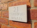 House Sign Natural Stone | Various Sizes | Deep Engraved Jesmonite | Personalised Plaque Custom Number Name Address Contemporary Modern