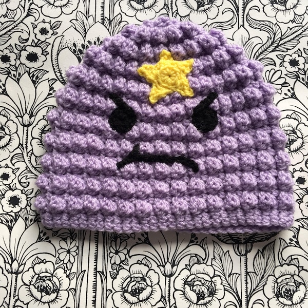 Lumpy Space Princess inspired hat from Adventure Time! Available in all sizes, from newborn to adult