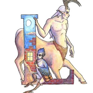 Fantasy Alphabet, Individual Letters,  Full Alphabet, Art Prints, Watercolor Painting, Digital Print, Multiple Prints