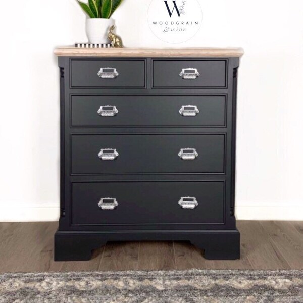Black Chest Drawers Etsy UK