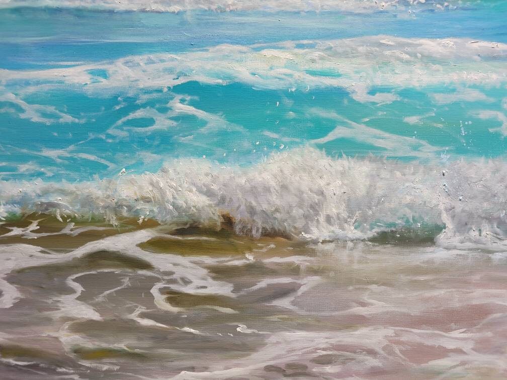 Hyper Realistic Seascape Painting Etsy