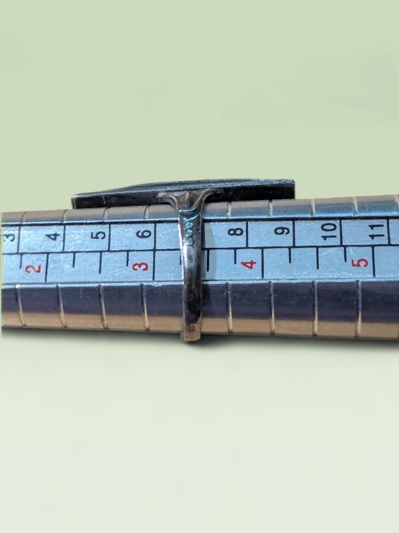 Sterling Silver  Rectangular Blister Pearl Emboss… - image 2