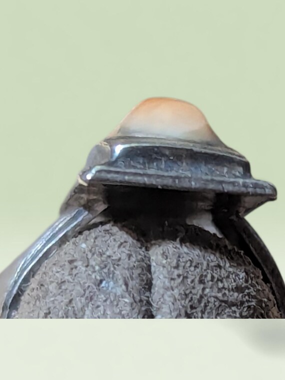 Sterling Silver  Rectangular Blister Pearl Emboss… - image 3