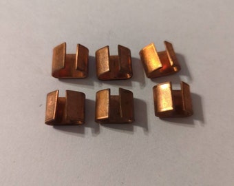 Copper link - solid Copper sold in lots of six (6)  pieces shapes, blanks, stampings for enamel, jewelry making, crafts